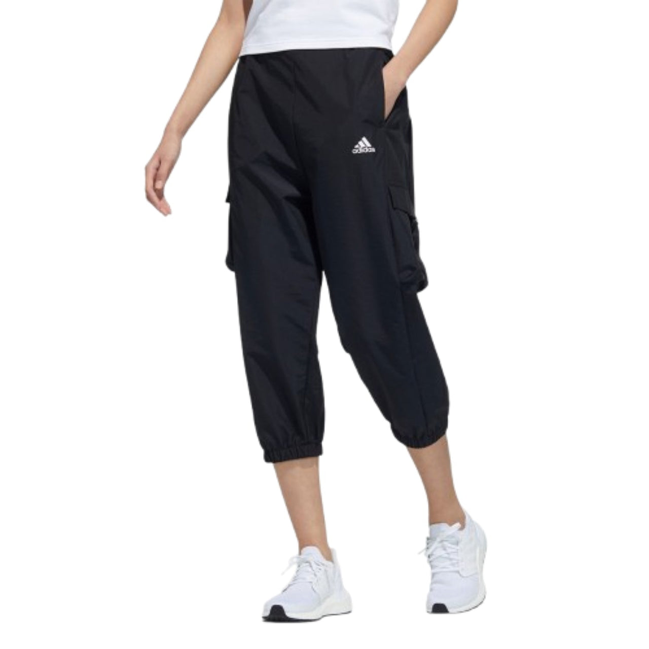 (WMNS) adidas Pure Color Woven 3/4 Pants Asia Sizing 'Black' GP0663