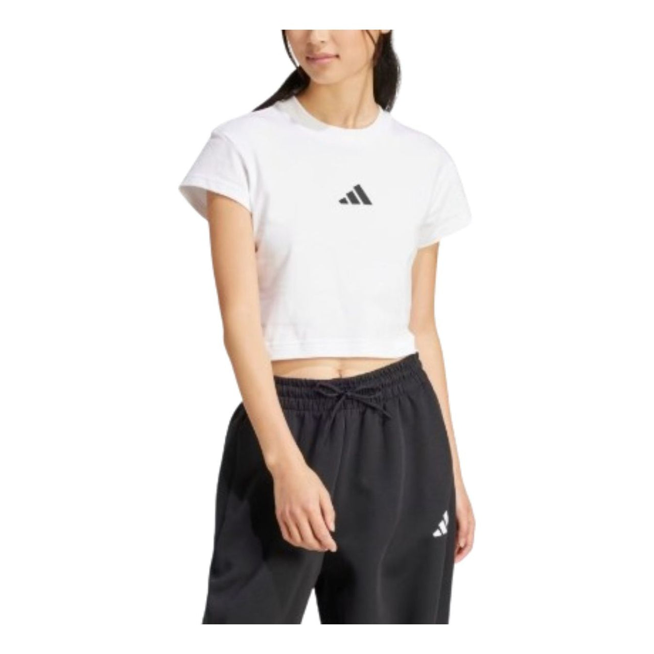 (WMNS) adidas Future Icons Small Logo Baby T-Shirt Asia Sizing 'White' JE4001
