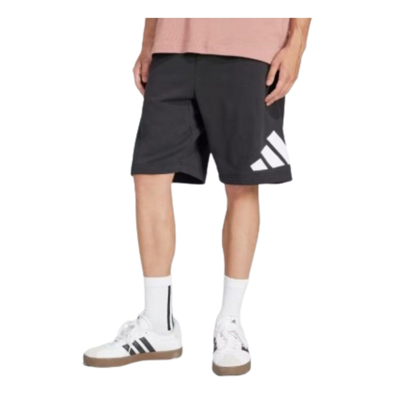 adidas Essentials Large Logo French Terry Shorts Asia Sizing 'Black' JE8956