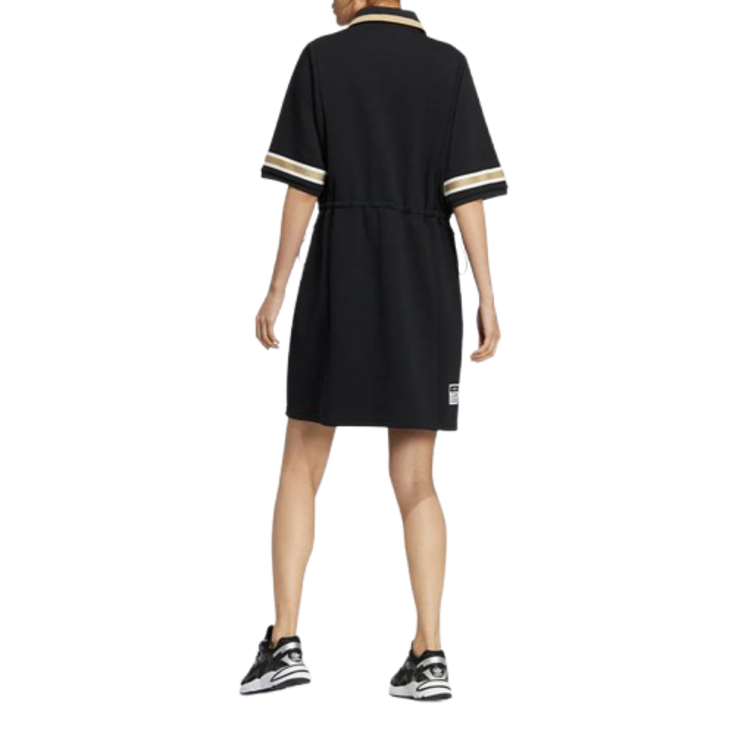 (WMNS) adidas Modern Collegiate Polo Dress Asia Sizing 'Black Gold' HS1929