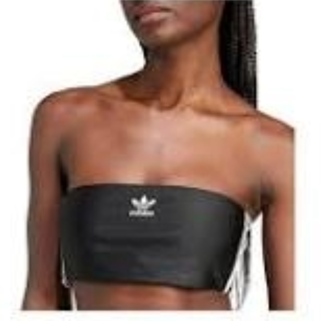 (WMNS) adidas Adicolor 3-Stripes Tube Top Asia Sizing 'Black White' IX7823