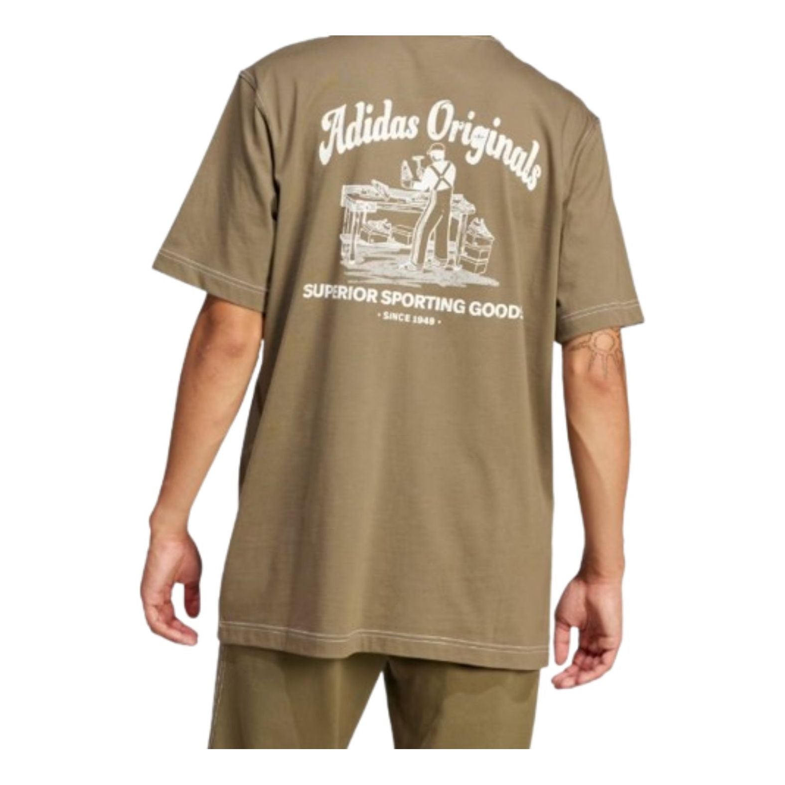 adidas Wabash T-Shirt Asia Sizing 'Olive Green' JP4476