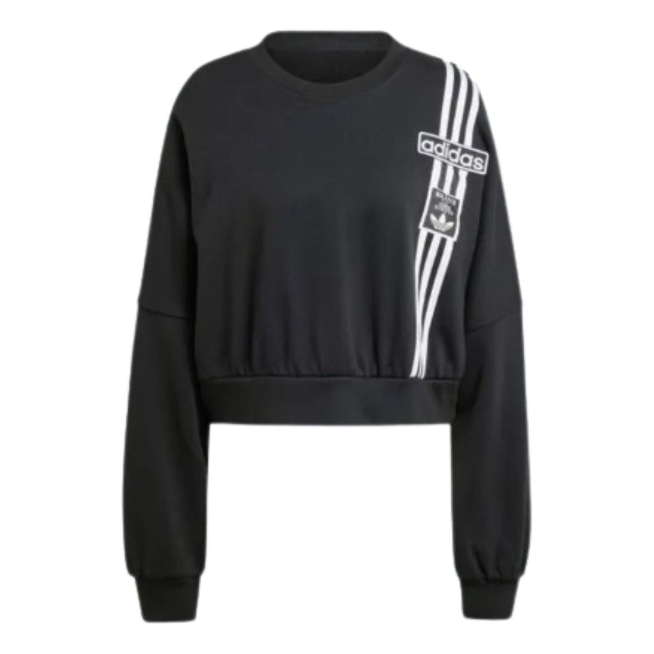 (WMNS) adidas Adibreak Cropped Sweatshirt Asia Sizing 'Black White' JD0189