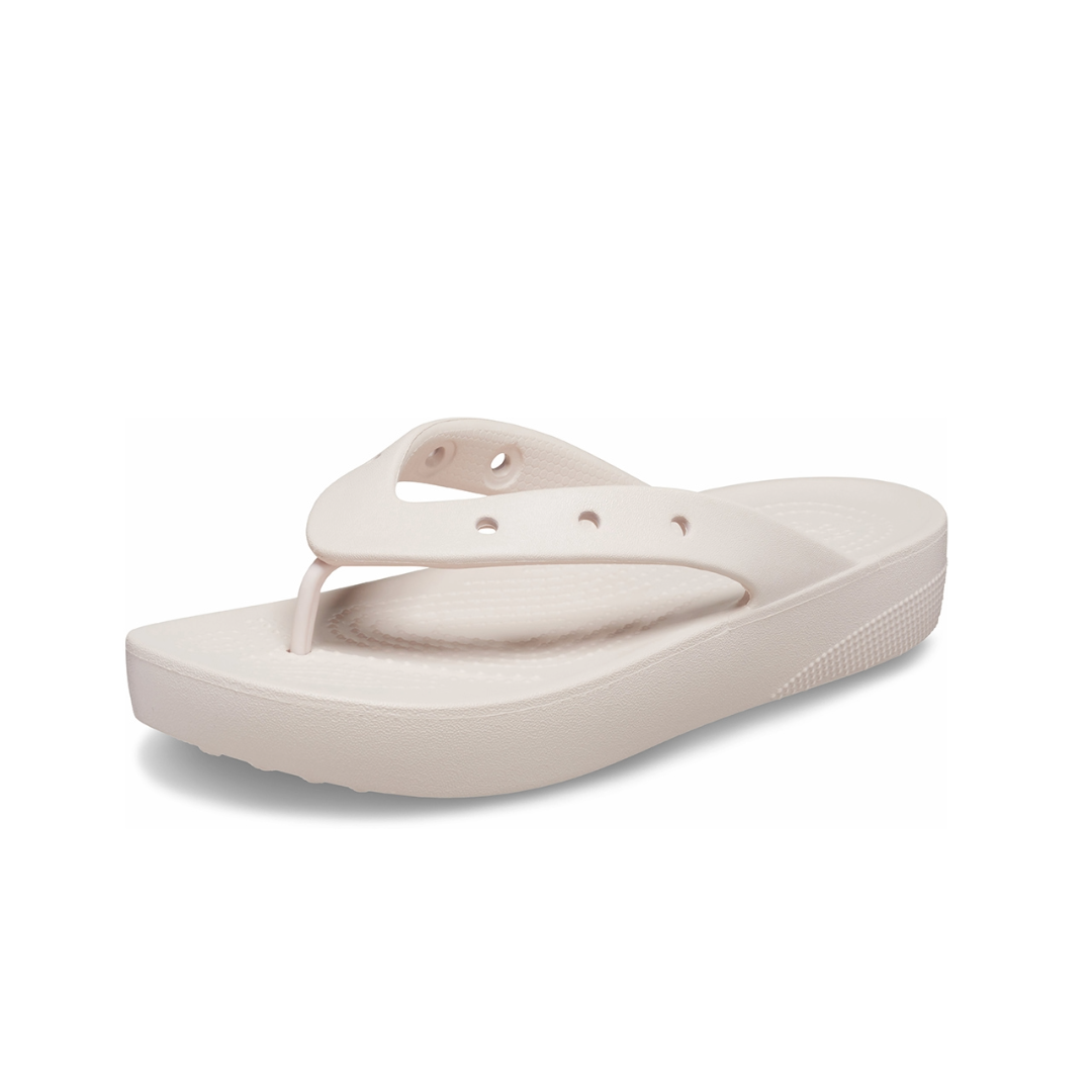 (WMNS) Crocs Classic Platform Flip 'White' 207714-6UR