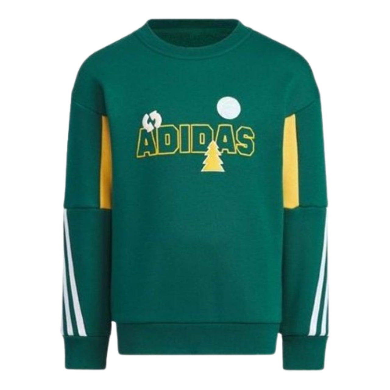 (GS) adidas City Escape Graphic Crew Sweater Asia Sizing 'Green' IY5032