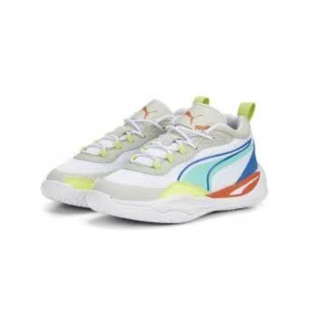(GS) PUMA Playmaker 'White Blue Orange' 387354-06