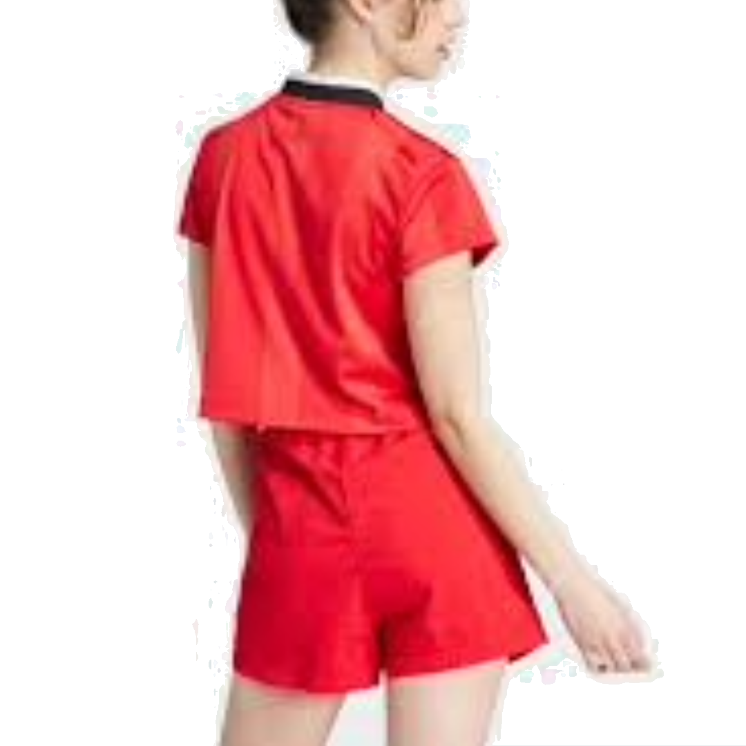 (WMNS) adidas Tiro Colorblock Crop T-Shirt Asia Sizing 'Red' IM4998