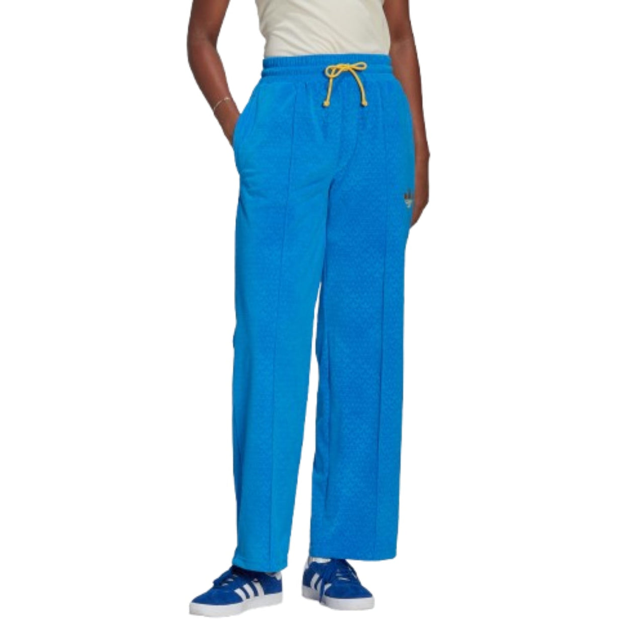 (WMNS) adidas Adicolor Heritage Now Velour Pants Asia Sizing 'Blue' IB2048