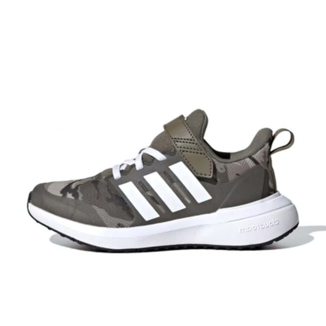 (GS) adidas FortaRun 2 Cloudfoam Elastic Lace Top Strap 'Green White' IE3397