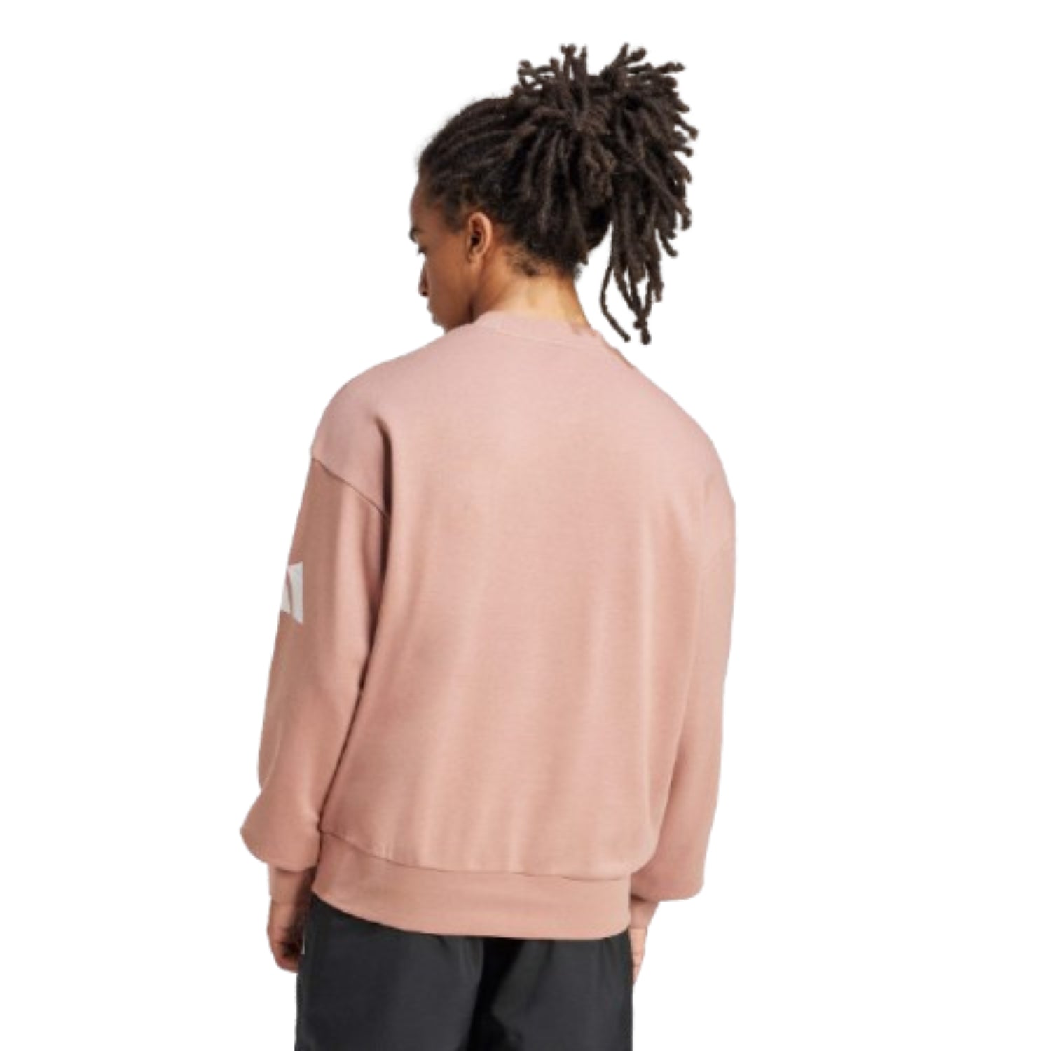 adidas Essentials Loose Fit 3 Bar Logo Sweatshirt Asia Sizing 'Pink' JF3579