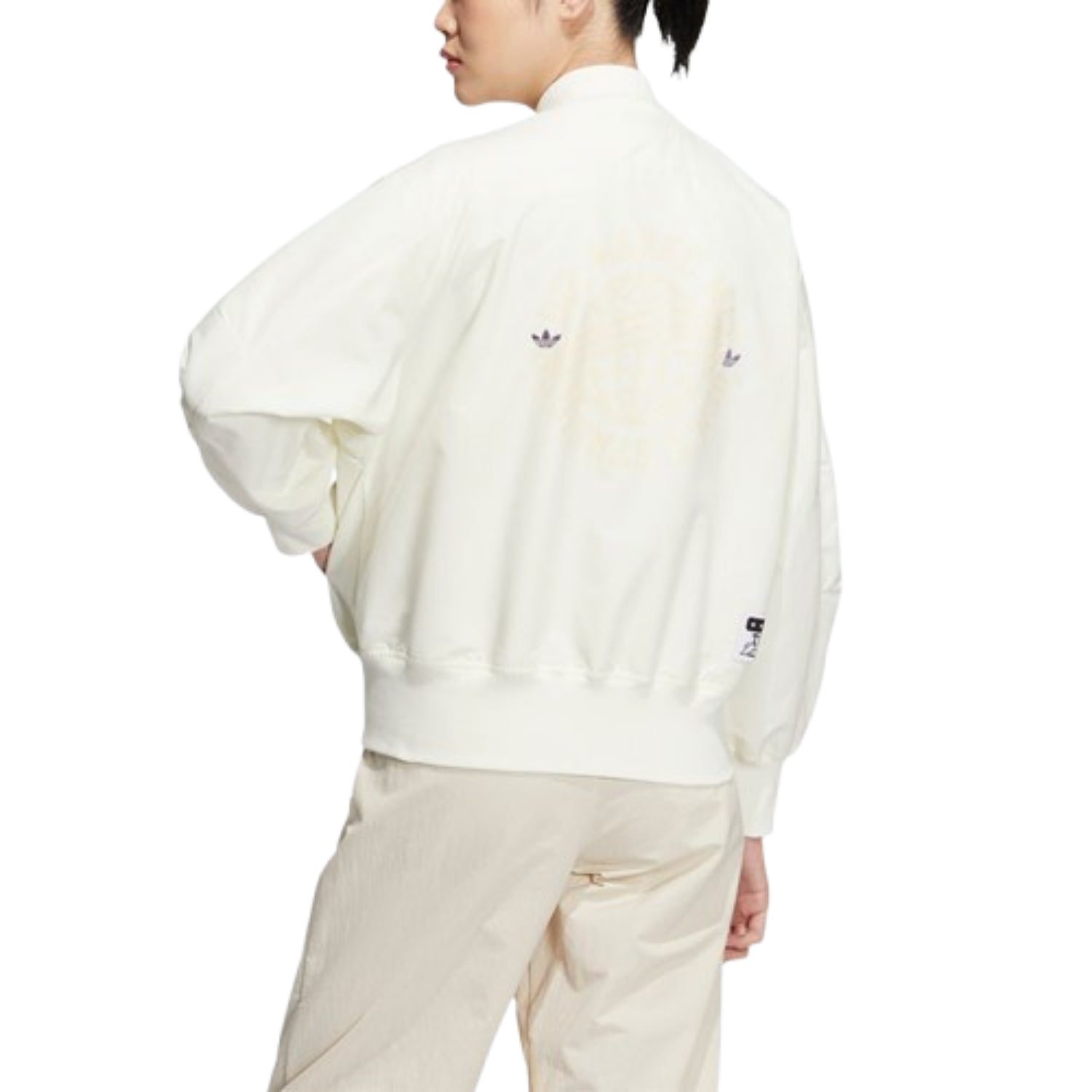 (WMNS) adidas Modern Collegiate Bomber Jacket Asia Sizing 'White' HS1918