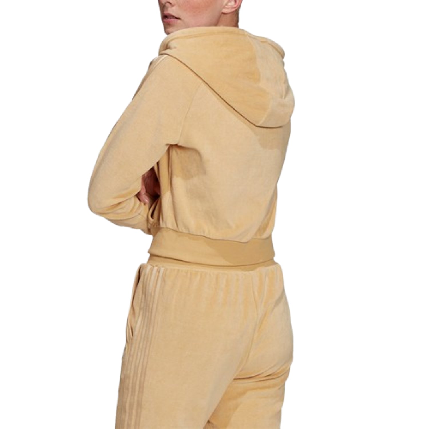 (WMNS) adidas Cropped Full Zip Hoodie Asia Sizing 'Orange' H18826