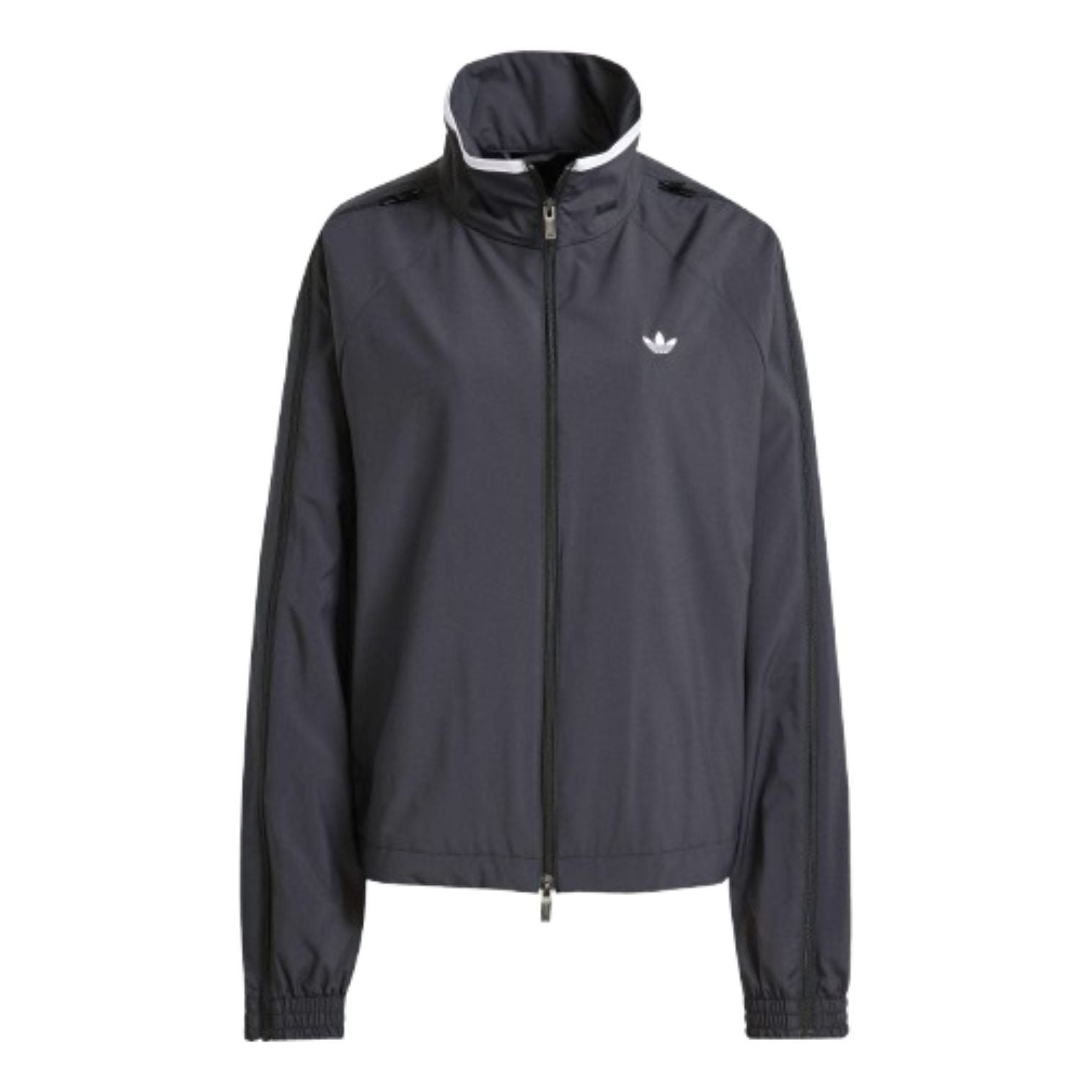 (WMNS) adidas Adilenium Season 3 Zip Track Top Asia Sizing 'Black White' JX9204