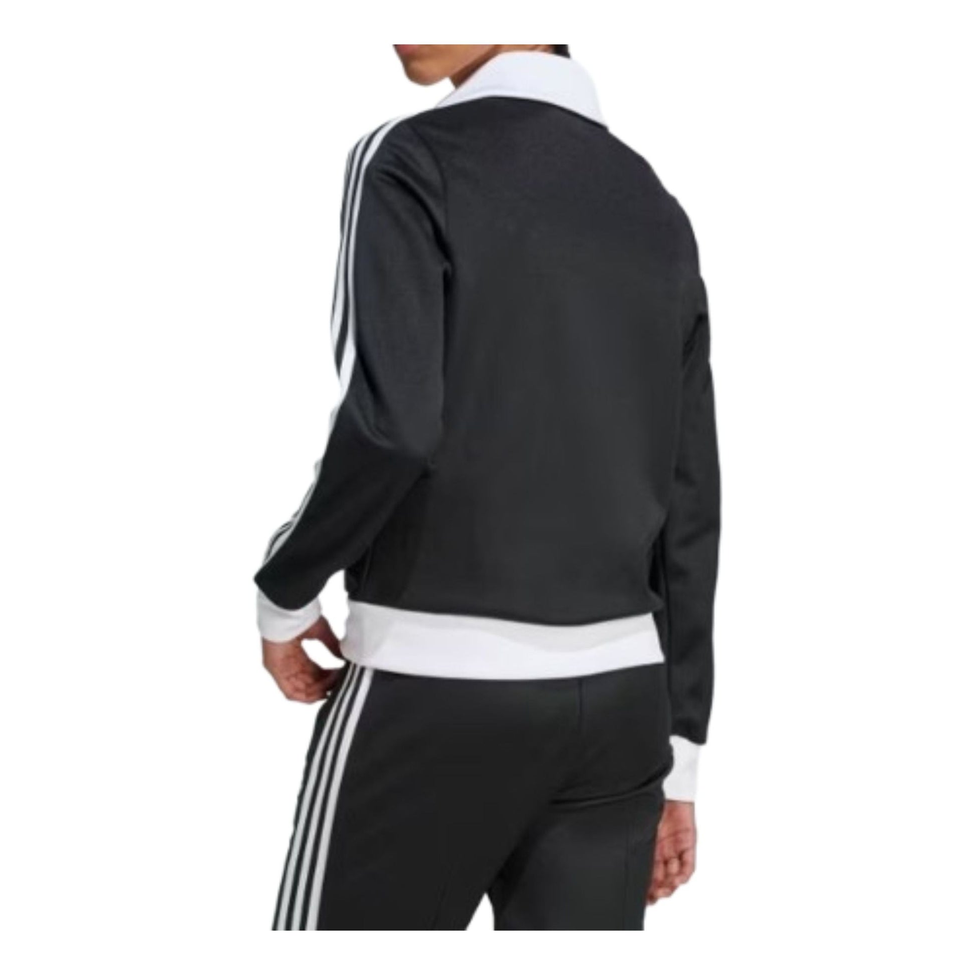 (WMNS) adidas Beckenbauer Track Top Asia Sizing 'Black White' IW3174