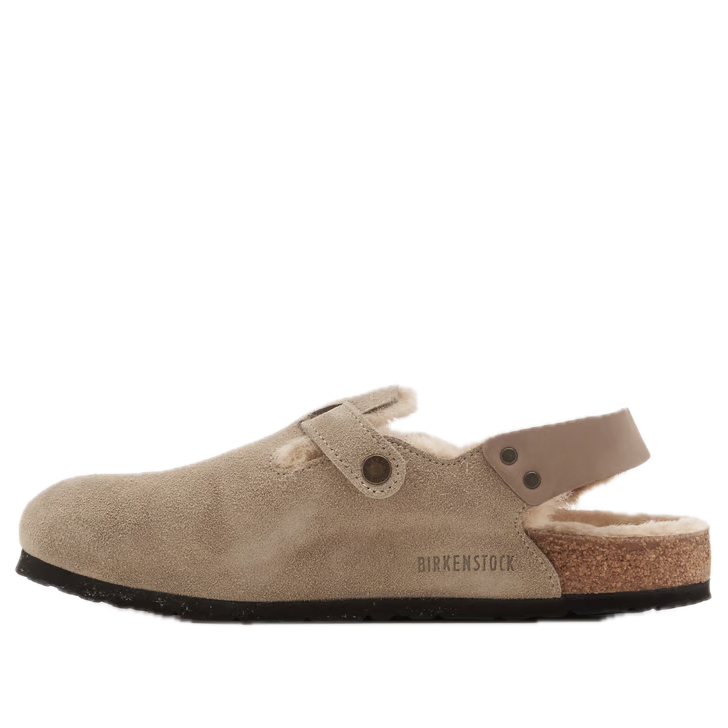 Birkenstock Tokio Shearling Suede 'Taupe' 1028327