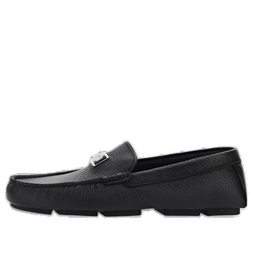 Dolce & Gabbana Buckle Detail Calfskin Loafers 'Black' A50596A8034-80999