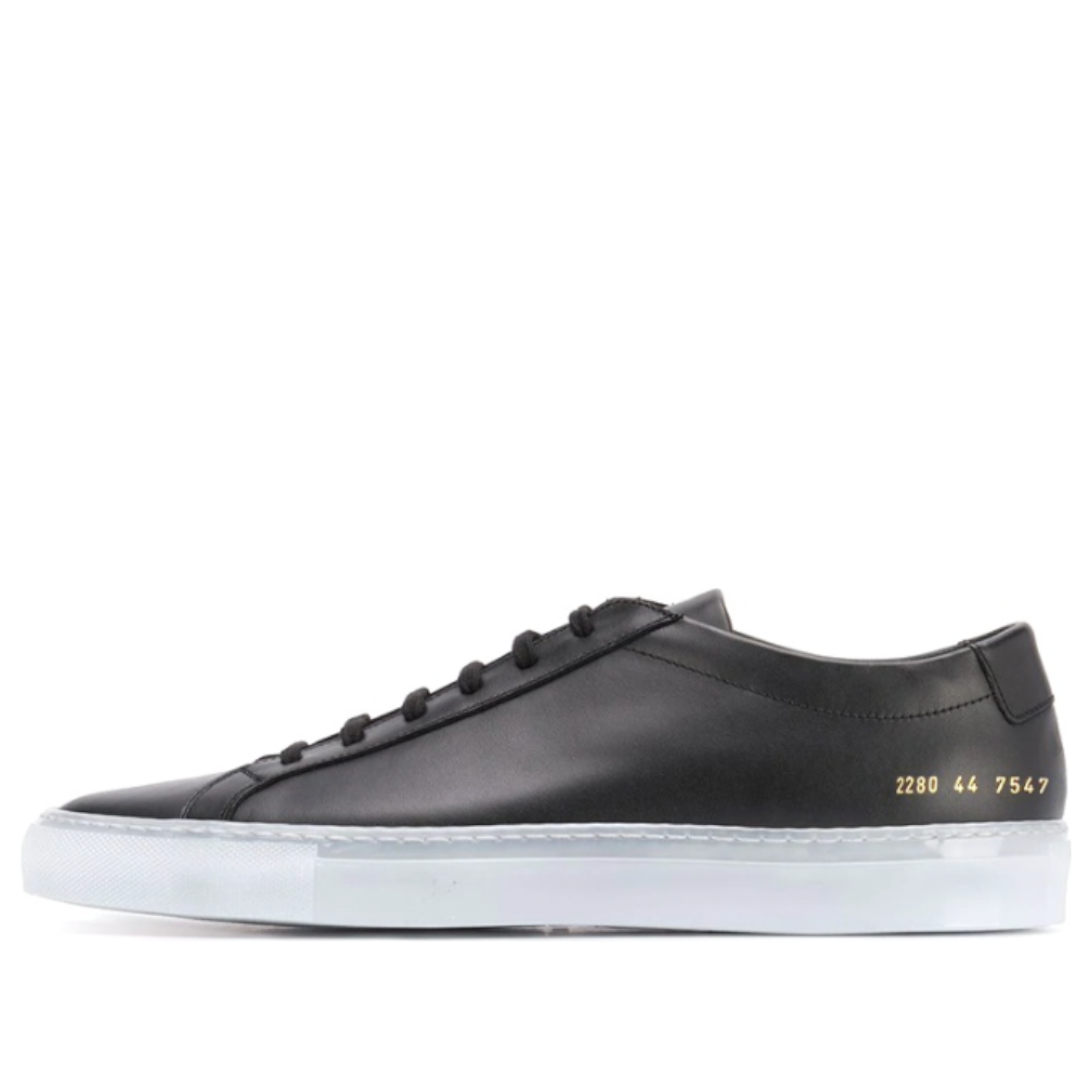Common Projects Achilles Low 'Black Transparent White Sole' 2280-7547