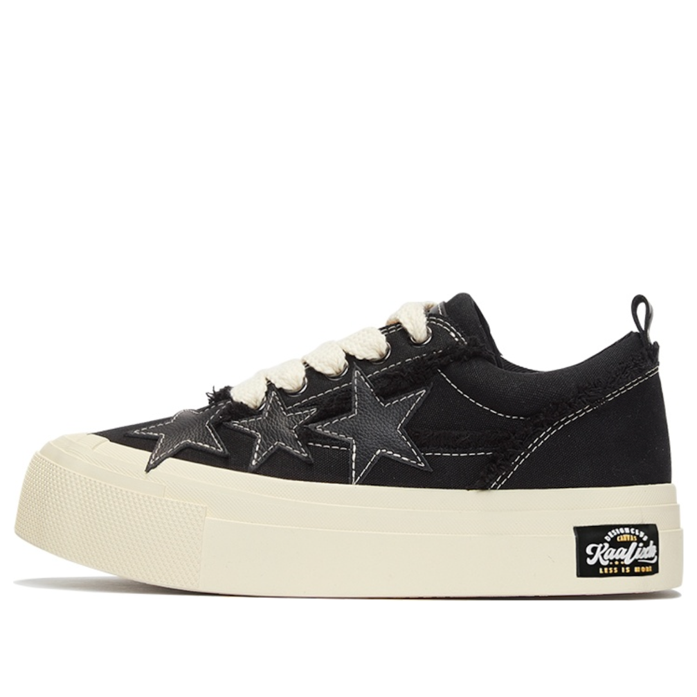 KAALIXTO Skateboarding Canvas Low 'Black Leather' KSH220712