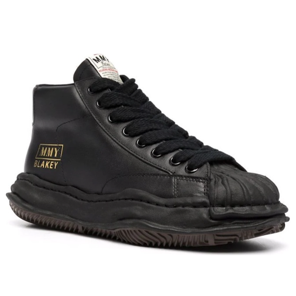 Maison MIHARA YASUHIRO BLAKEY OG Sole Leather High-top 'Black' A06FW701-BLACK