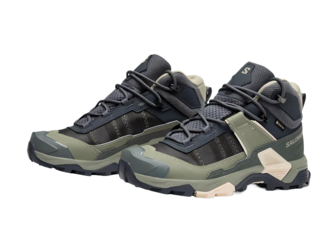 Salomon X Ultra 5 Mid GTX 'Green Dark Grey' 477546