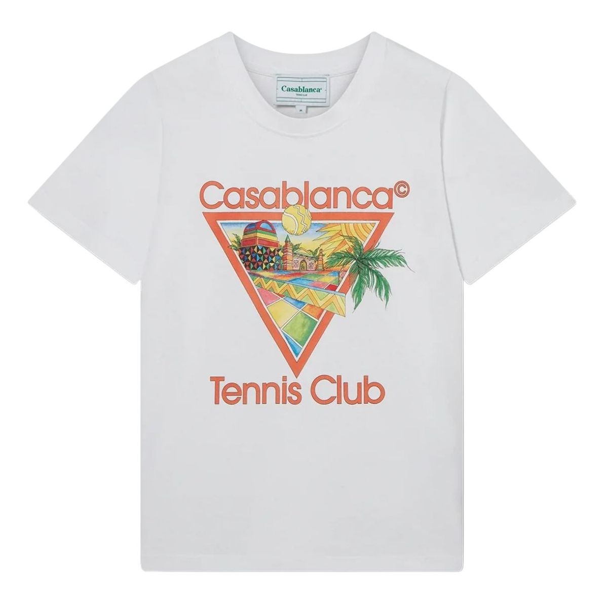 Casablanca Afro Cubism Tennis Club Printed T-Shirt 'White' MS24-JTS-001-26