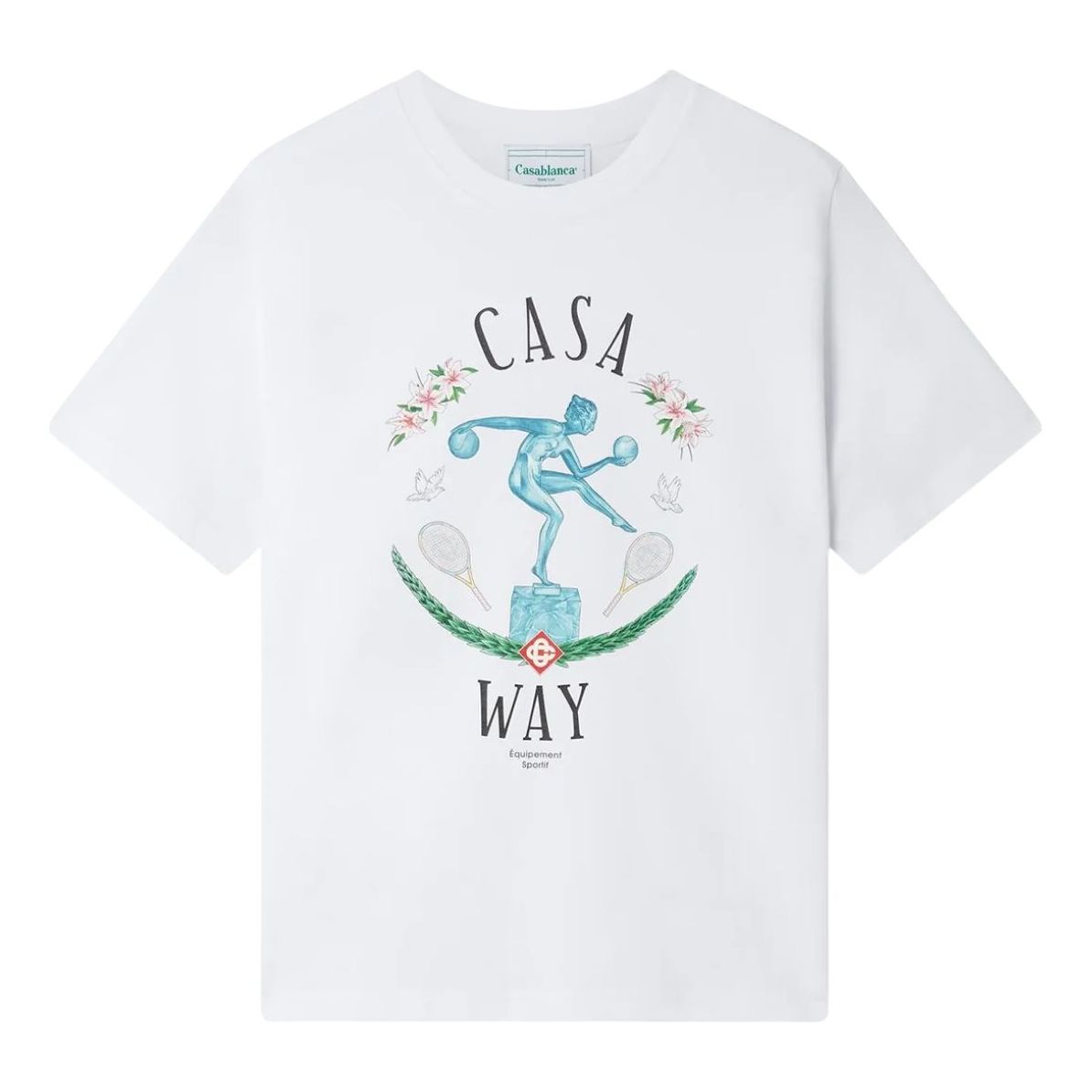 Casablanca Statue En Marbe Printed T-Shirt 'White' MPF24-JTS-001-02