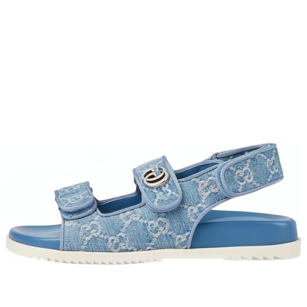 (WMNS) Gucci GG Sandals 'Light Blue Denim' 771575-FACUO-4646