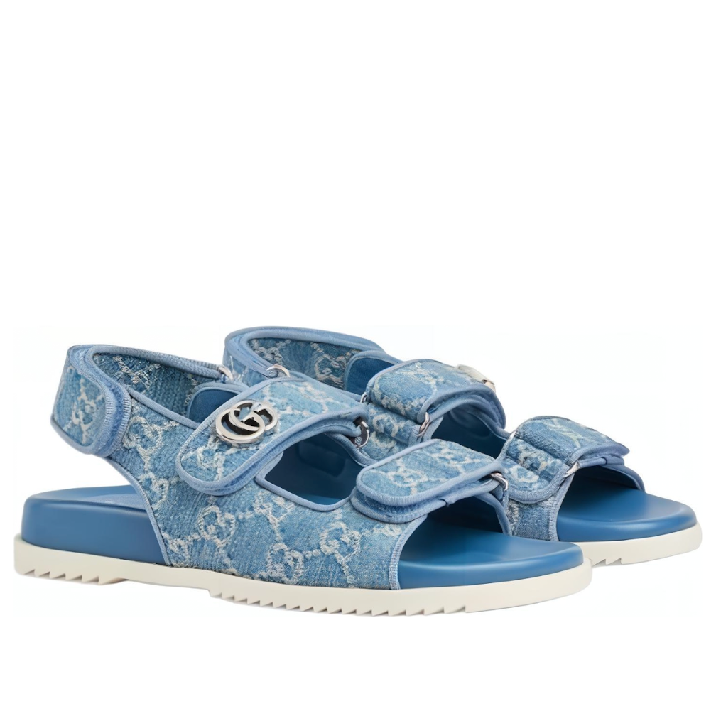 (WMNS) Gucci GG Sandals 'Light Blue Denim' 771575-FACUO-4646