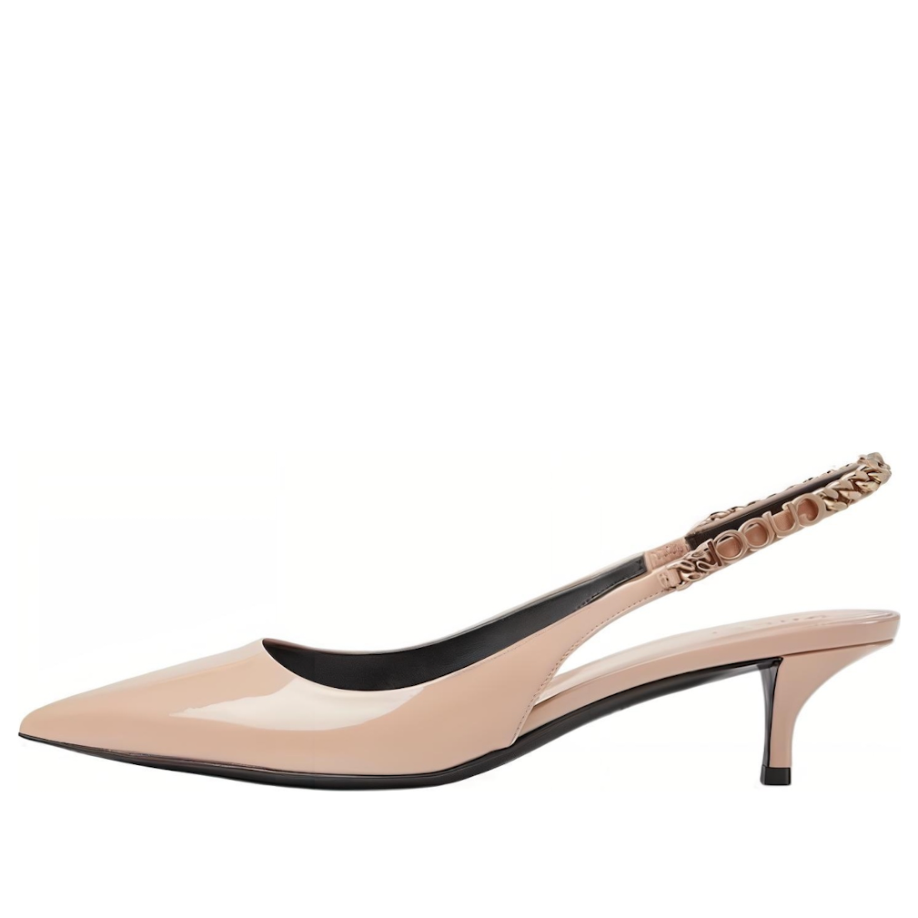 (WMNS) Gucci Pointed Toe Stiletto 'Light Beige Patent Leather' 782832-BNC80-6702