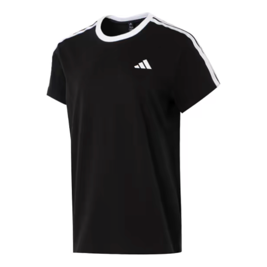 (WMNS) adidas Boyfriend T-Shirt 'Black White' JY7612