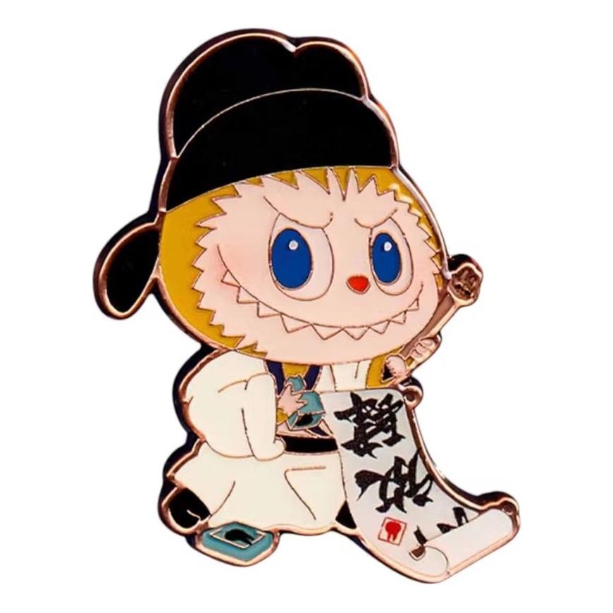 Pop Mart The Monsters Labubu Let's Have Fun Together Badge 'Practicing Calligraphy' PPMT-2408-0061-PC