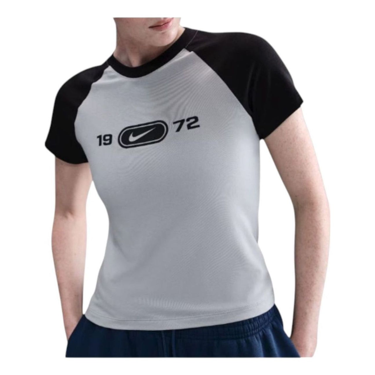 (WMNS) Nike Sportswear Chill Knit Slim Graphic T-Shirt 'Light Smoke Grey' HV4992-077
