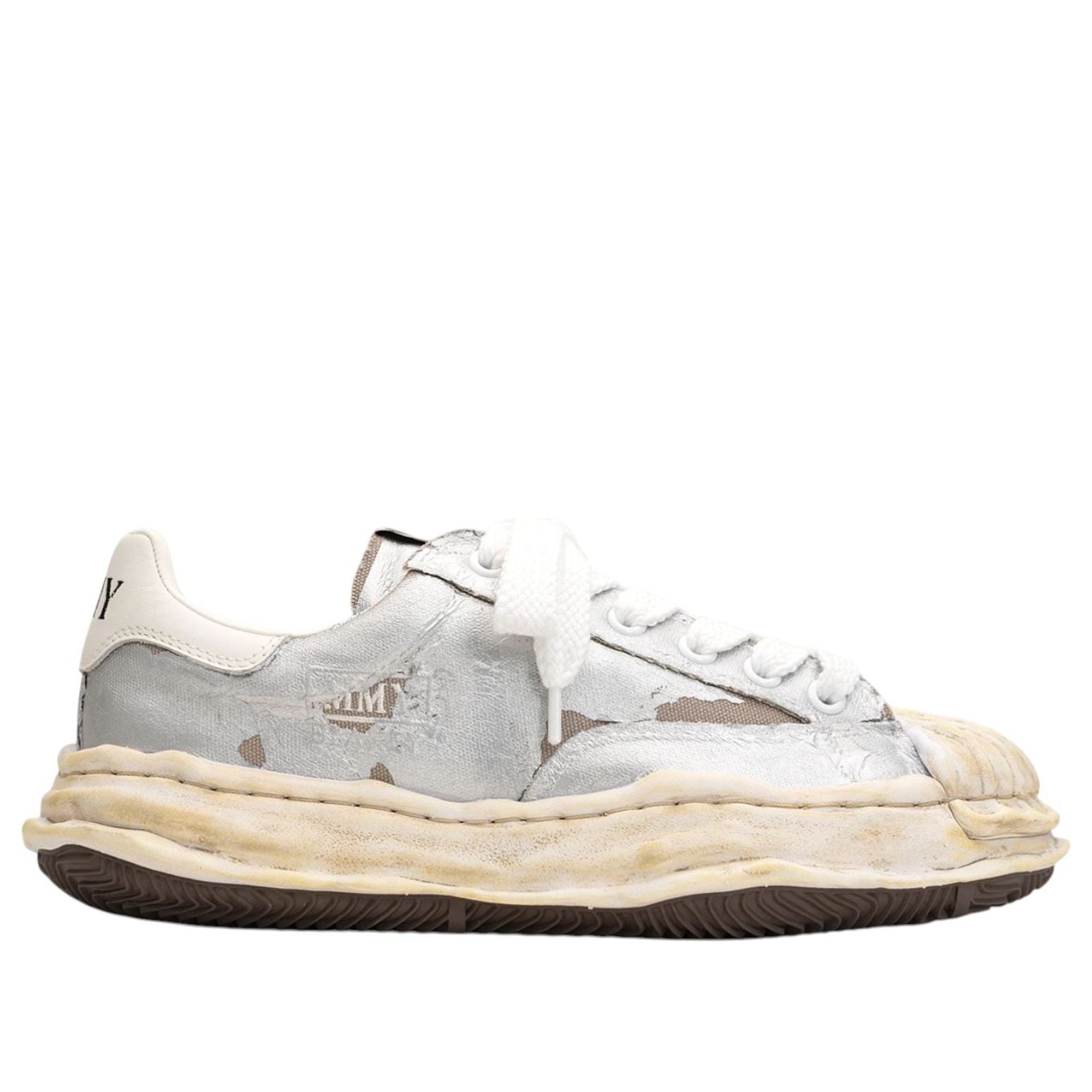 Maison MIHARA YASUHIRO BLAKEY OG Sole Film Attached Canvas Low 'Silver' A15FW727-SILVER