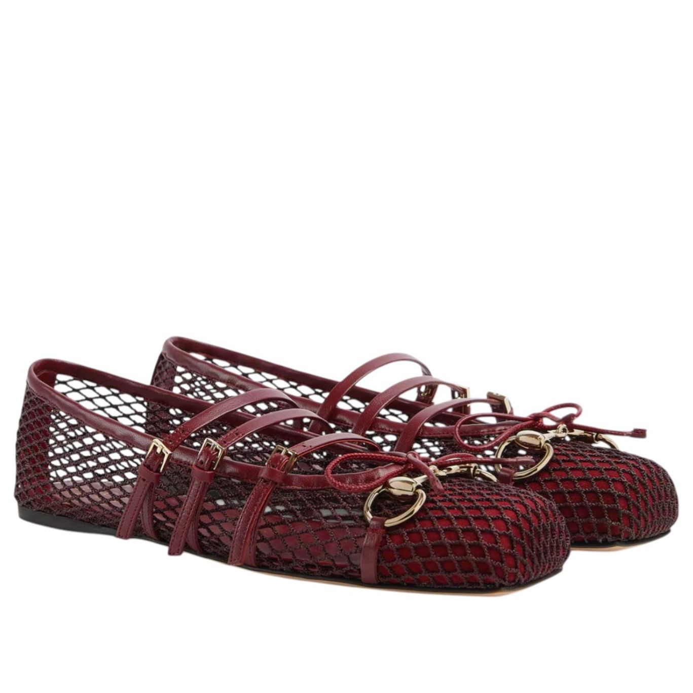 (WMNS) Gucci Horsebit Flat Shoes 'Rosso Ancora Red Mesh' 835077-FAEQZ-6207