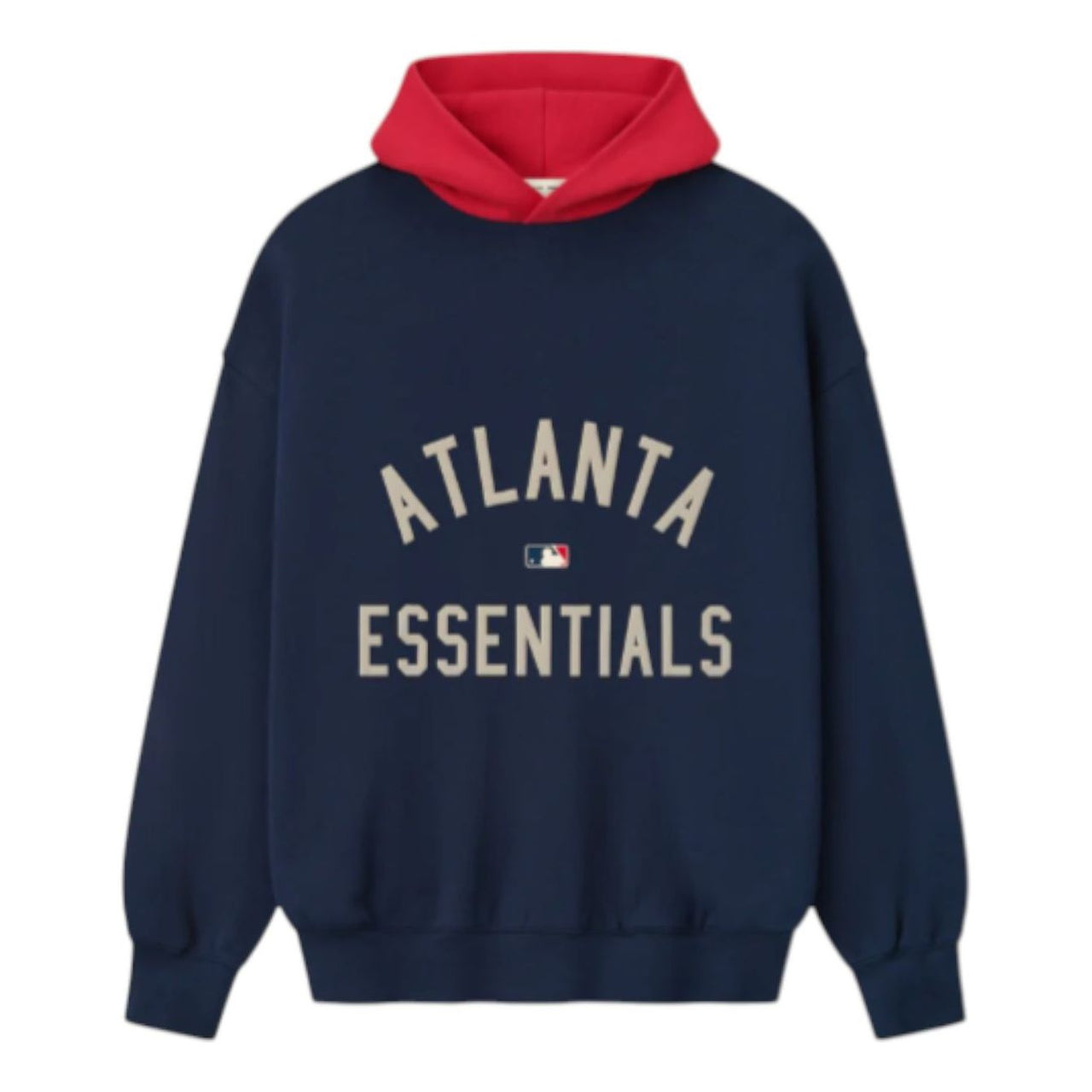 Fear of God Essentials Atlanta Braves Hoodie SS25 'Navy Red' 192AT252017F
