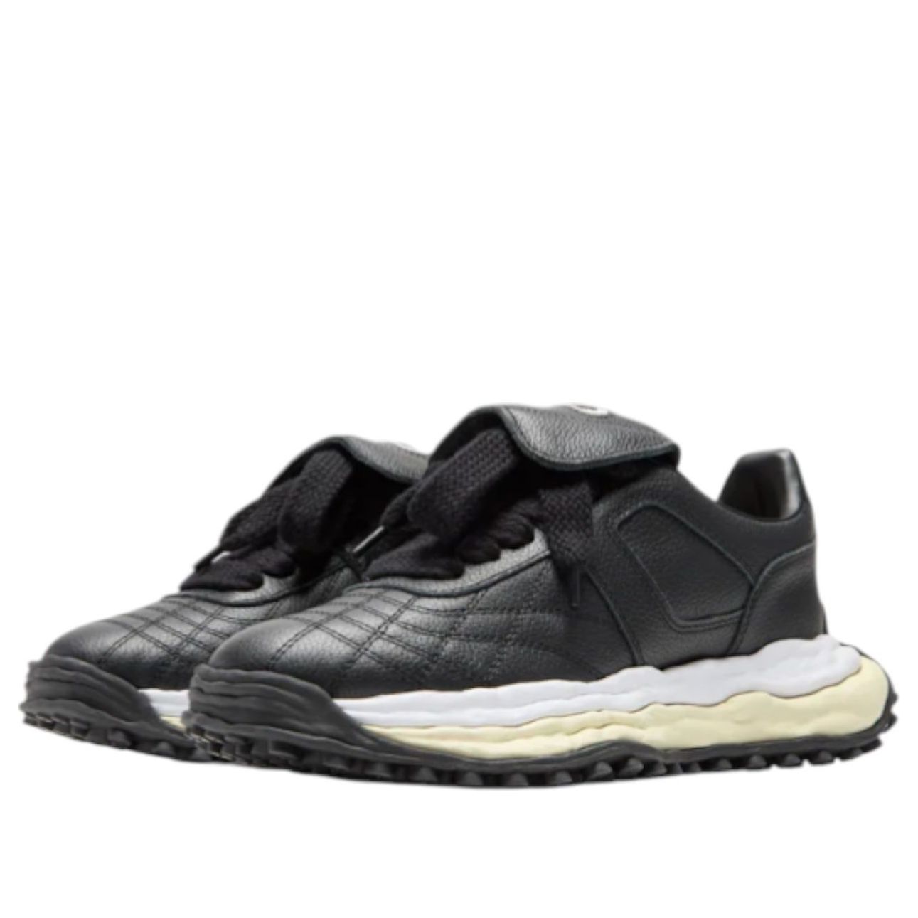 Maison MIHARA YASUHIRO Scott OG Sole Leather Low 'Black White' 14FW701-BLK