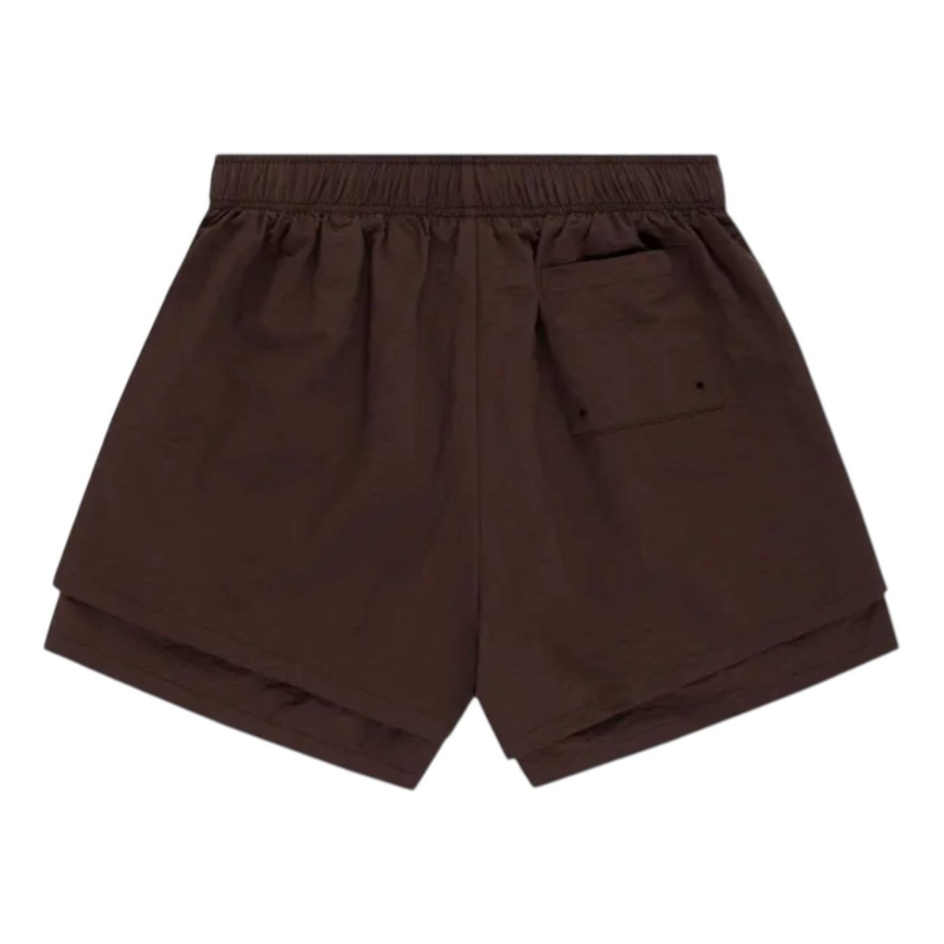 SP5DER OG Web Double Layer Shorts 'Brown' SH002SS25BRN