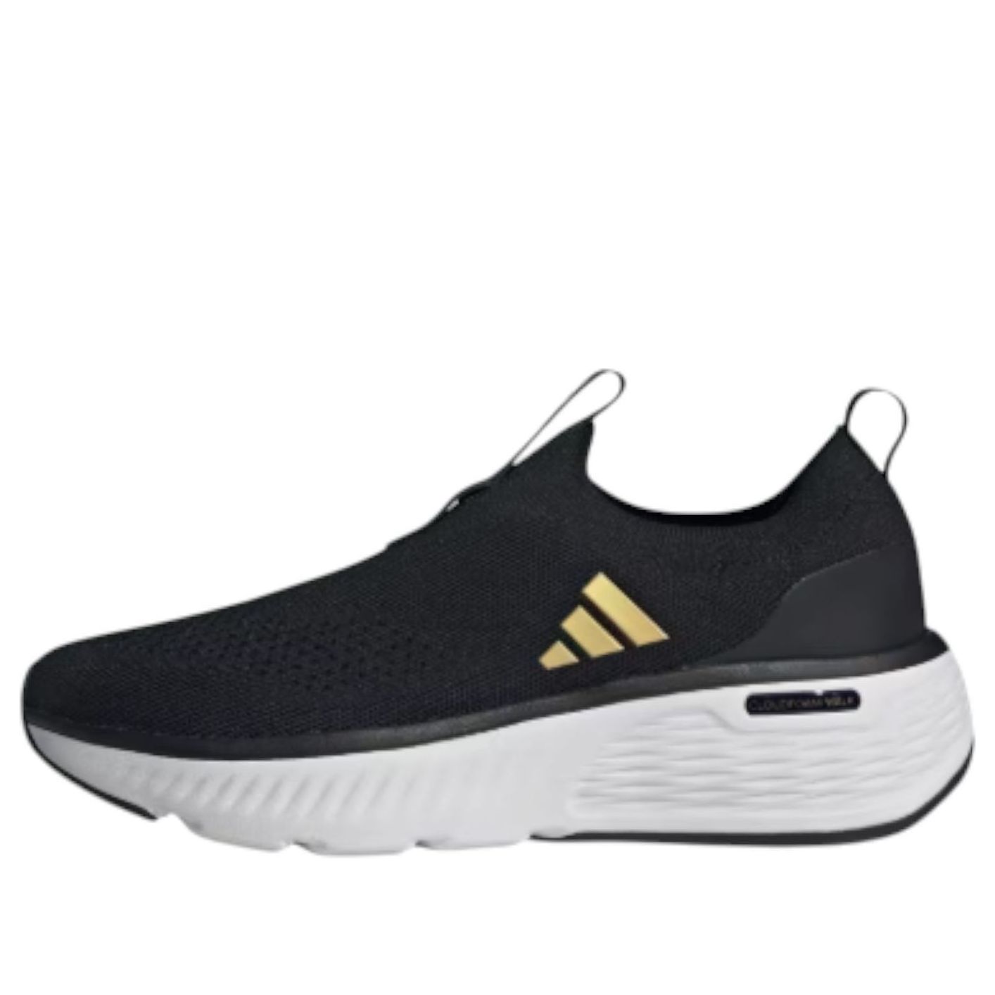 (WMNS) adidas Cloudfoam Go Sock 'Black White Matte Gold' ID4040