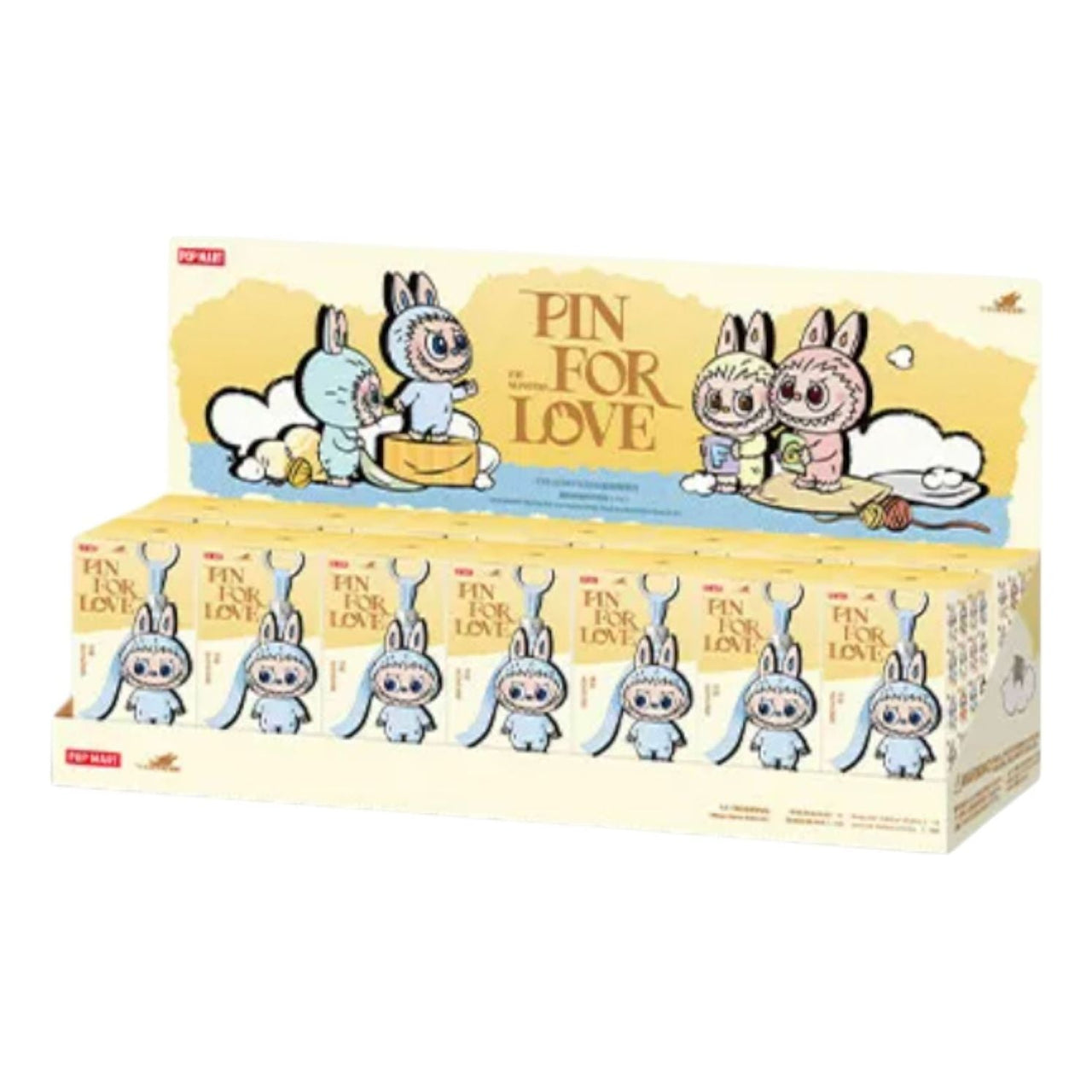 Pop Mart The Monsters Labubu Pin for Love Plush Pendant Sealed Case (A-M) (14 Blind Boxes) PPMT-2508-0093