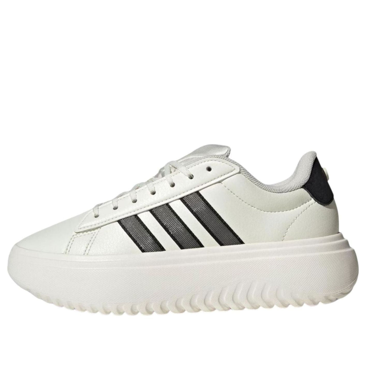 (WMNS) adidas Grand Court Platform 'White Black' JS1832