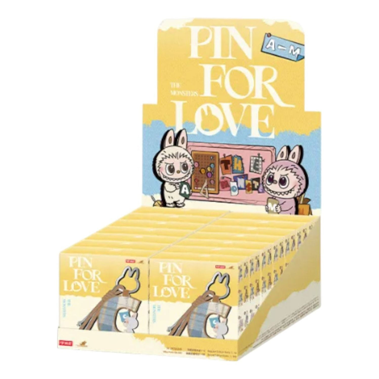 Pop Mart The Monsters Labubu Pin for Love Letter Pendant Sealed Case (A-M) (14 Blind Boxes) PPMT-2508-0027