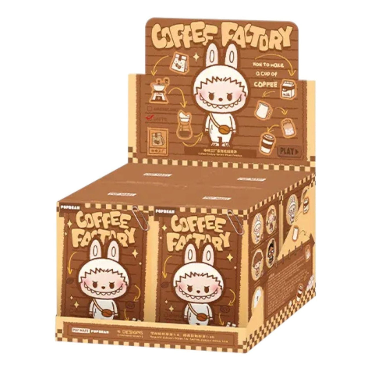 Pop Mart Pop Bean Coffee Factory Plush Pendant Sealed Case (4 Blind Boxes) PPMT-2508-0062