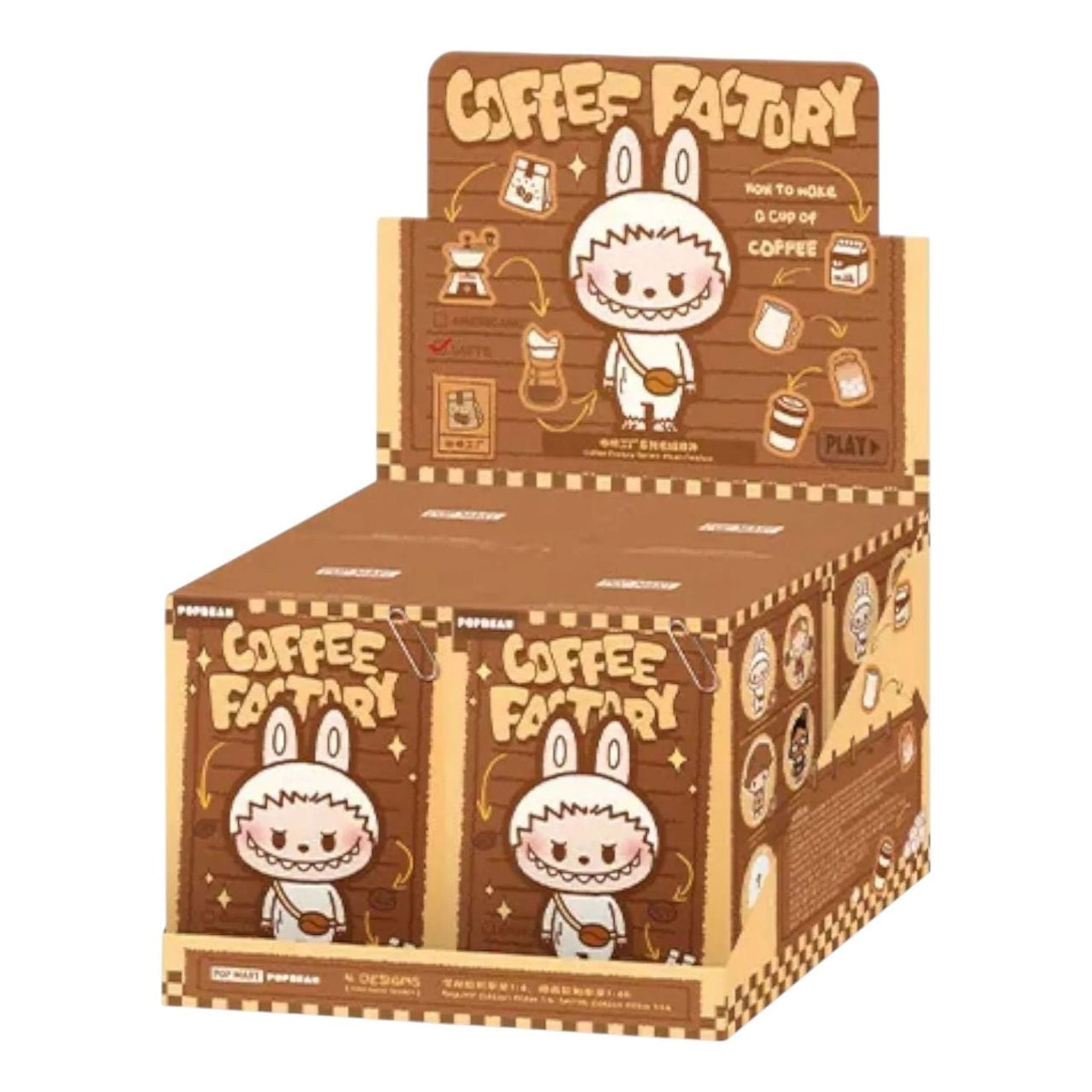Pop Mart Pop Bean Coffee Factory Plush Pendant Sealed Case (4 Blind Boxes) PPMT-2508-0062-932952324