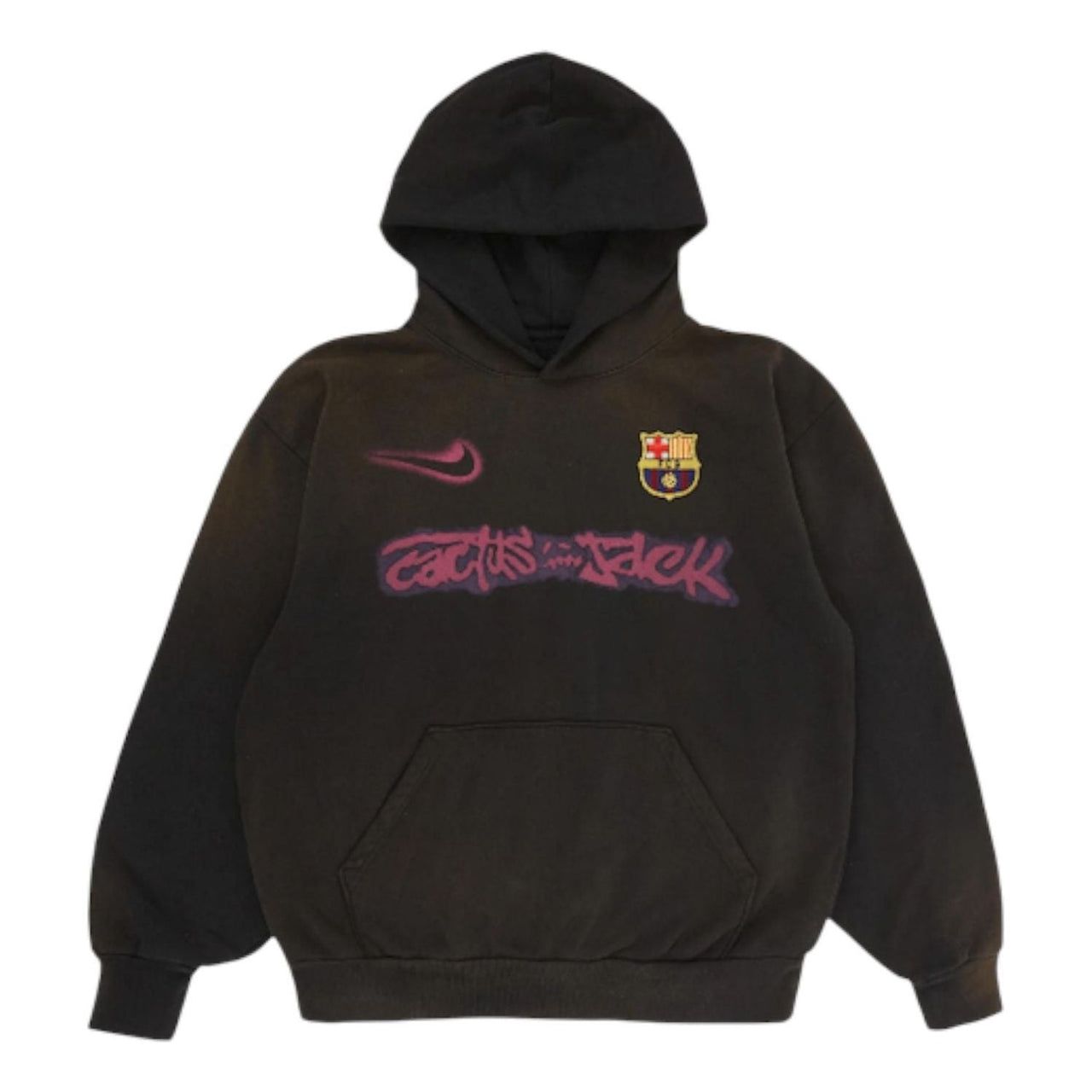 Nike FC Barcelona x Cactus Jack Spray Logo Hoodie 'Black' FQCJ-HS01