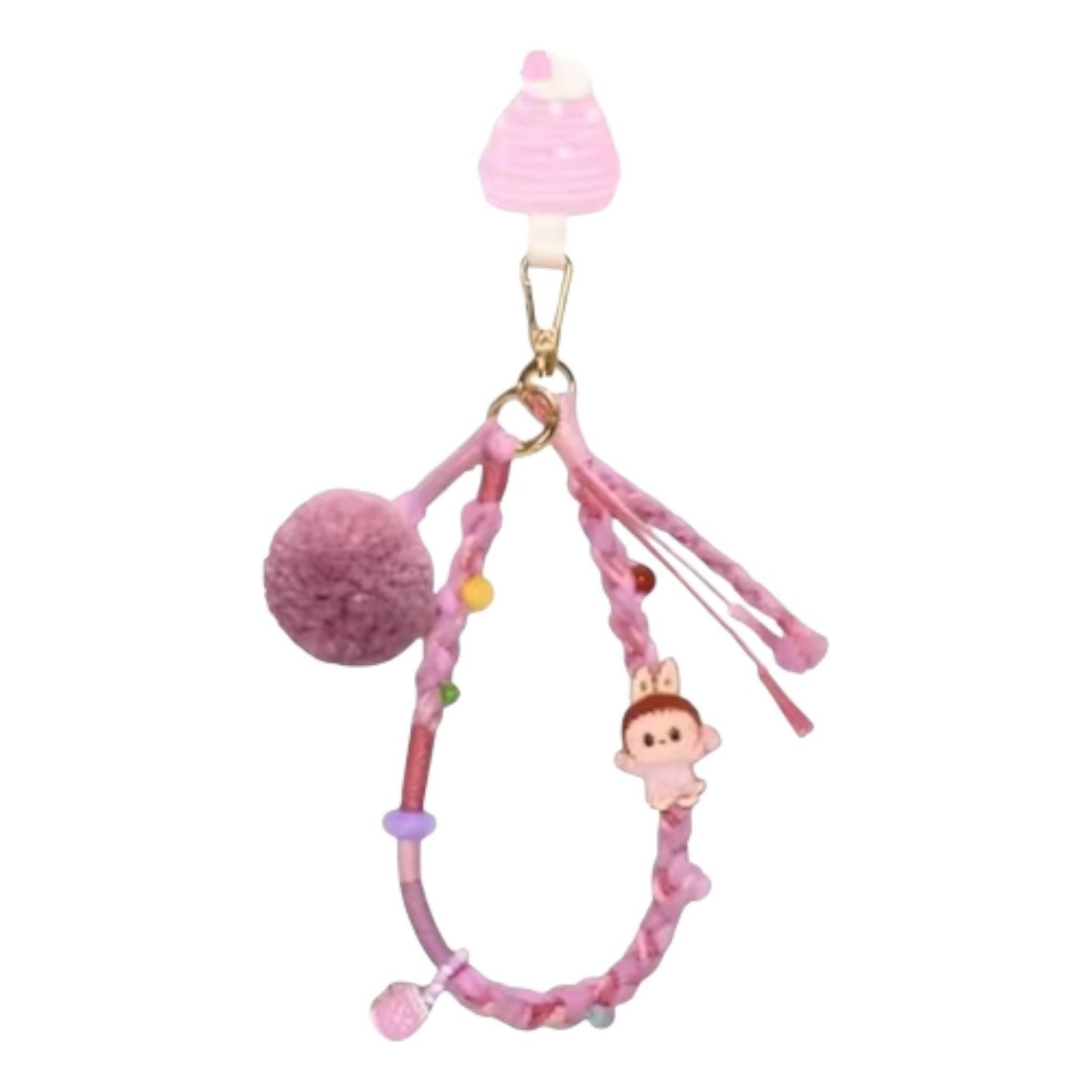 Pop Mart The Monsters Labubu Pom Party Key Chain 'Rose Red' PPMT-2510-0006-976178448