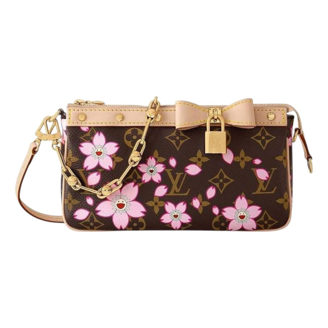LOUIS VUITTON x Takashi Murakami Cherry Blossom Pochette Accessoires 'Sakura Brown' M13666