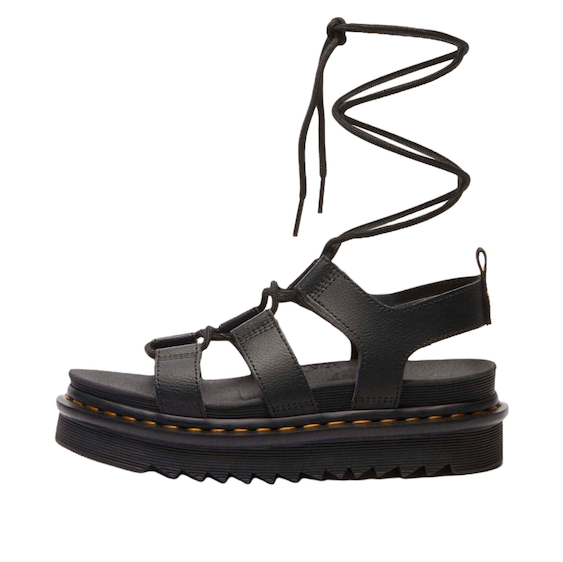(WMNS) Dr. Martens Nartilla Athena Leather Gladiator Sandals 'Black' 31617001