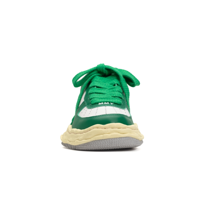 Maison MIHARA YASUHIRO WAYNE VL OG Sole Leather Low-top Sneaker 'White Green' A09FW730-WHTGRN