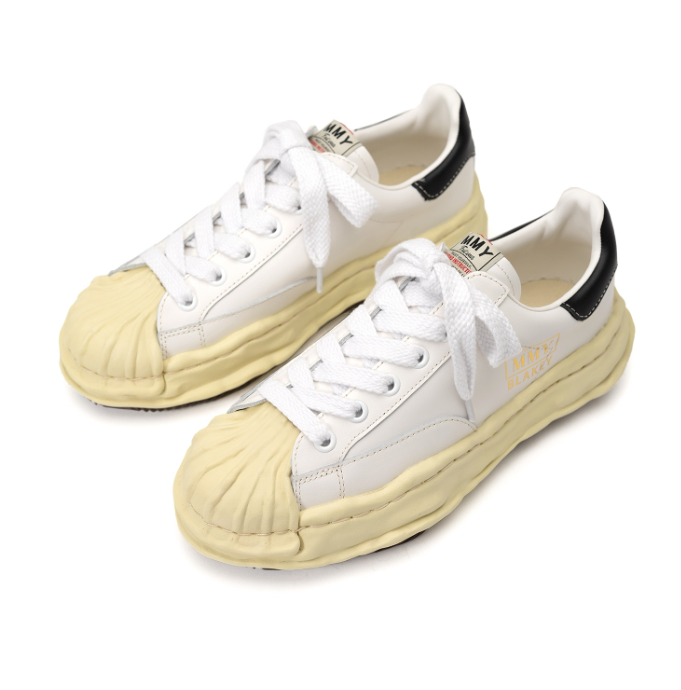 Maison MIHARA YASUHIRO BLAKEY VL OG Sole Leather Low-top Sneaker 'White' A09FW731-WHT
