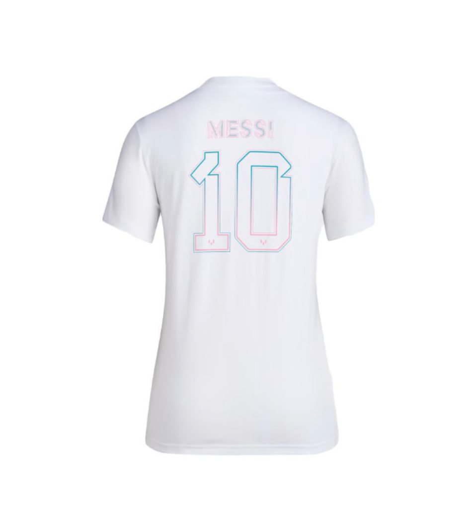 (WMNS) adidas Messi N&N Tee 'White' JF4292
